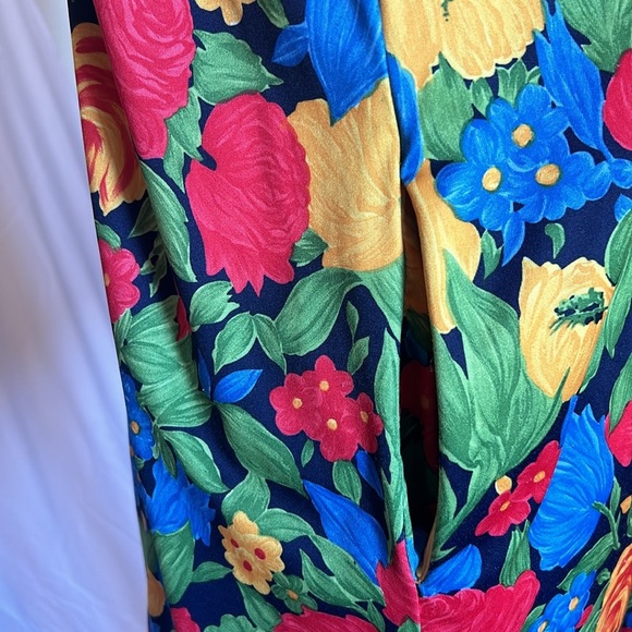 Floral Midi Vintage House Party Dress Anthony Richards women's size M - Picture 5 of 11